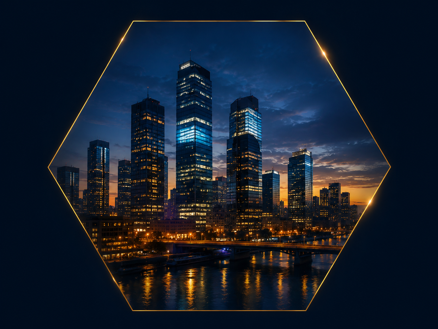 Modern city skyline