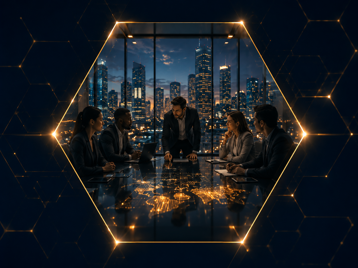 Corporate boardroom visual