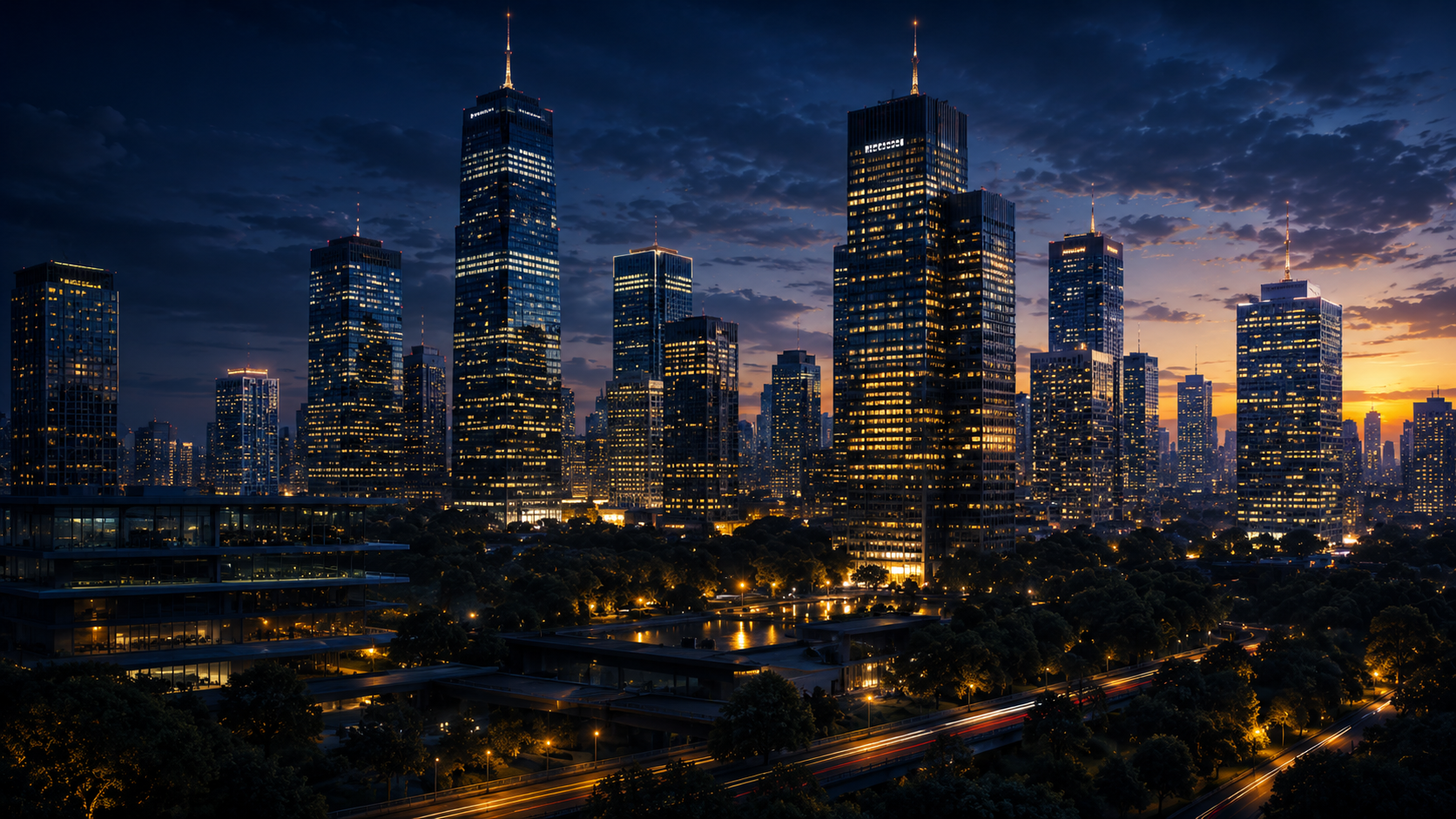 Business city skyline